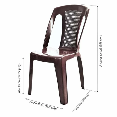 Silla plástica sin brazos